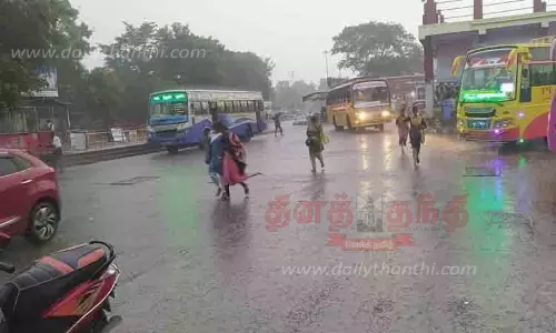 காரைக்குடி பகுதியில் கனமழை