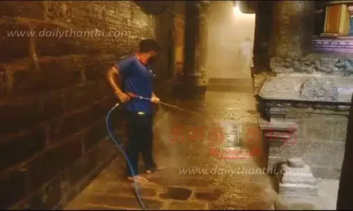 நெல்லையப்பர் கோவிலில் தூய்மை பணி