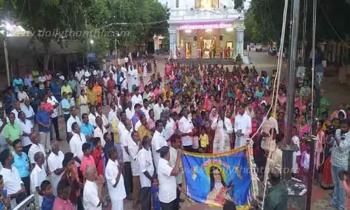 காரைக்குடி செஞ்சை புனித தெரசாள் ஆலய திருவிழா