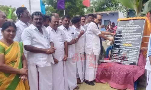 ரூ.56 கோடியில் குடிநீர் திட்ட பணிகள்; வைகோ எம்.பி. அடிக்கல் நாட்டினார்