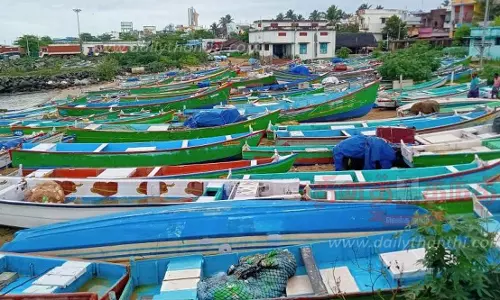 தொடர் மழை:குளச்சல் கட்டுமர மீனவர்கள் கடலுக்கு மீன் பிடிக்க செல்லவில்லை