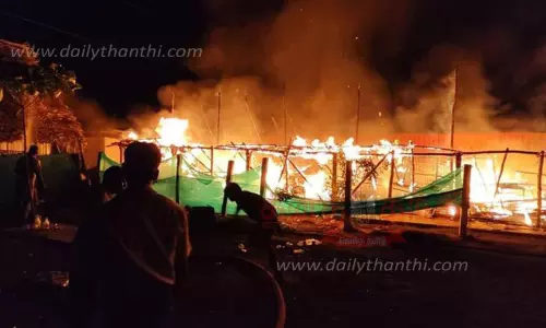 மதுக்கடையில் திடீர் தீ விபத்து