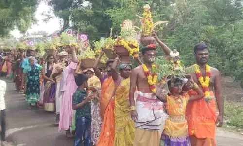 திருப்புவனம் அருகே முளைப்பாரி ஊர்வலம்