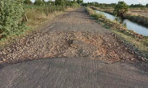 குண்டும், குழியுமான சாலை சீரமைக்கப்படுமா?