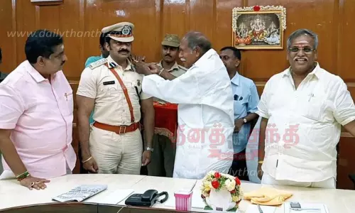 போலீஸ் டி.ஐ.ஜி.க்கு ரங்கசாமி வாழ்த்து