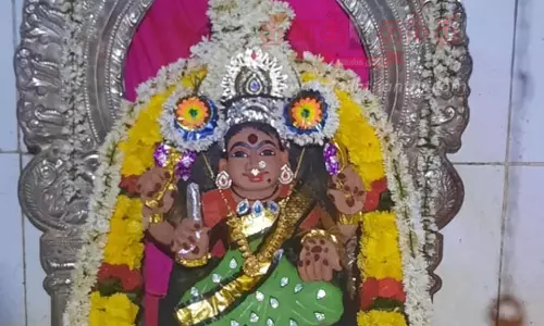 நாட்டுமட மாரியம்மனுக்கு சந்தன காப்பு அலங்காரம்