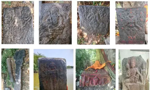 விழுப்புரம் அருகேபல்லவர் கால சிற்பங்கள் கண்டுபிடிப்பு