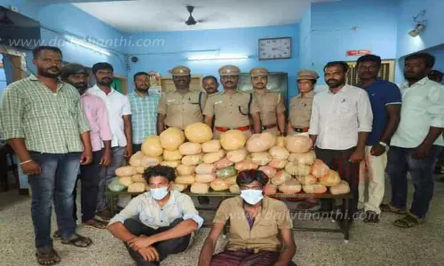 உருளைக்கிழங்கு மூட்டைகளில் மறைத்து கடத்திய 100 கிலோ கஞ்சா பறிமுதல்