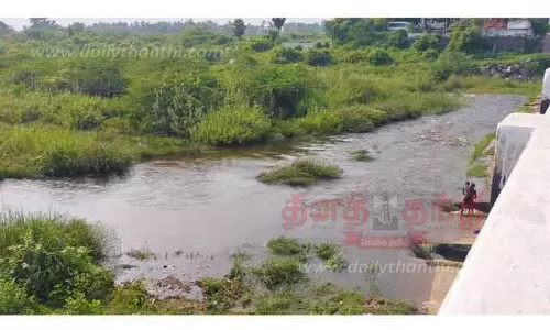 கமண்டல நாகநதி ஆற்றில் திடீர் வெள்ளப்பெருக்கு