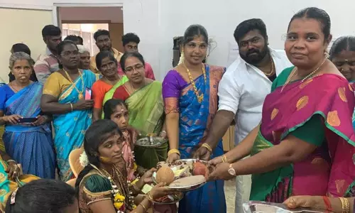 ஸ்ரீவைகுண்டம் யூனியன் அலுவலகத்தில்சமுதாய வளைகாப்பு விழா