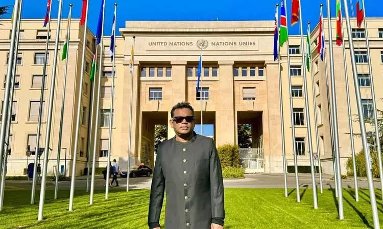 ஐ.நா. தலைமையகத்தில்  ஏ.ஆர்.ரகுமான்-  வைரலாகும்  புகைப்படம்