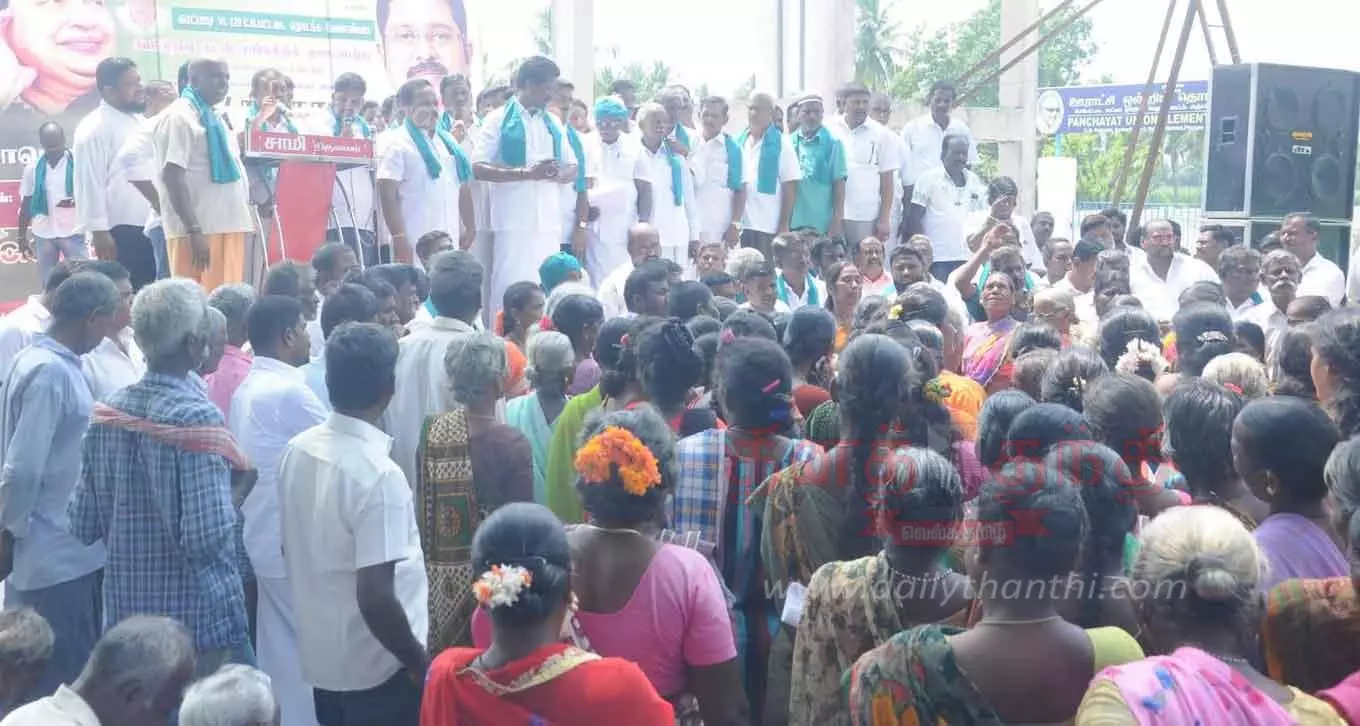 வள்ளிமலையில் அ.ம.மு.க. ஆர்ப்பாட்டம்