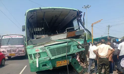 அரசு பஸ்கள் மோதல்; 12 பேர் காயம் அரசு பஸ்கள் மோதல்; 12 பேர் காயம்