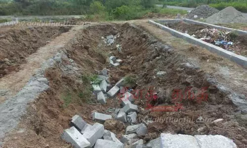 திடக்கழிவு மேலாண்மை தொட்டி உடைப்பு