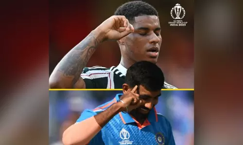 விக்கெட் வீழ்த்தியதை பிரபல கால்பந்து வீரர் மார்கஸ் ராஷ்போர்ட்போல கொண்டாடிய பும்ரா!