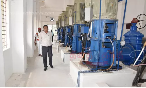 எடப்பாடி அருகேபுதிய குடிநீர் திட்ட பணிகளை கலெக்டர்  ஆய்வு