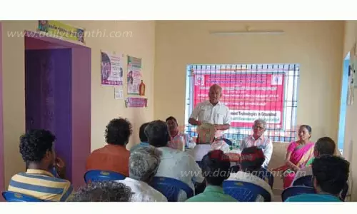 நிலக்கடலையில் ஒருங்கிணைந்த பயிர் மேலாண்மை குறித்து தொழில்நுட்ப பயிற்சி