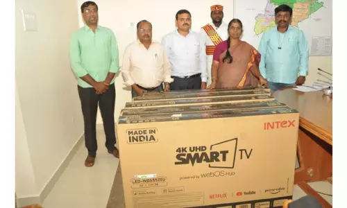 சுகாதாரம் குறித்து விழிப்புணர்வு ஏற்படுத்த ரூ.2½ லட்சத்தில் 5 எல்.இ.டி. டி.வி.கள்