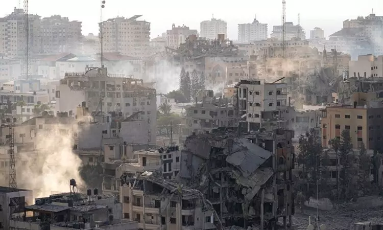 காசாவில் இருக்கும் மக்கள் இடம்பெயர மறுத்து கோஷம் ... ... இஸ்ரேல் - ஹமாஸ் இடையே 9ம் நாளாக தொடரும் போர்..!!