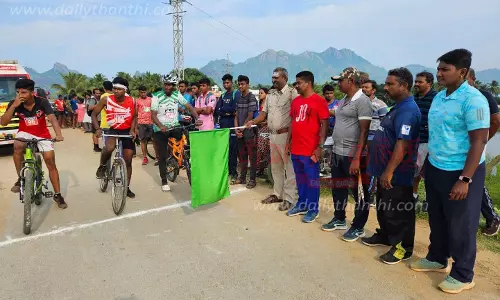 நாகர்கோவிலில்பள்ளி மாணவ, மாணவிகளுக்கான சைக்கிள் போட்டி
