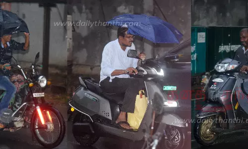 தஞ்சையில் 1½ மணி நேரம் வெளுத்து வாங்கிய மழை