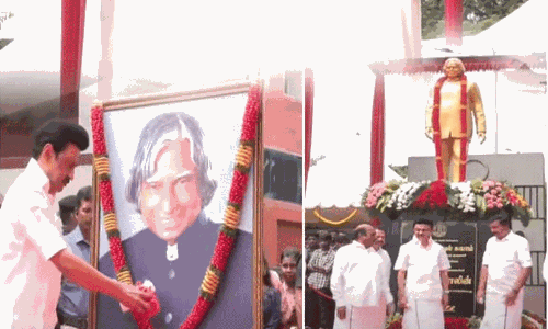 அண்ணா பல்கலைக்கழக வளாகத்தில் அப்துல் கலாம் சிலையை திறந்துவைத்தார் முதல் அமைச்சர் மு.க.ஸ்டாலின்