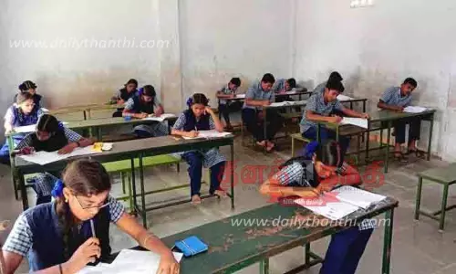 தமிழ் இலக்கிய திறனறி தேர்வினை பிளஸ்-1 மாணவர்கள் 2,793 பேர் எழுதினர்