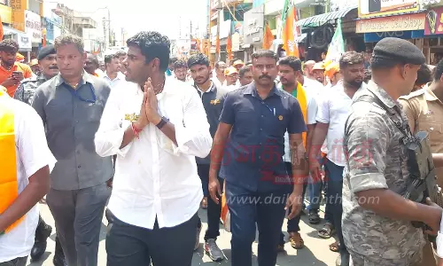 பவானியில் என் மண், என் மக்கள் நடைபயணம்:  ஜமுக்காள உற்பத்தியை மேம்படுத்த தமிழக அரசு நடவடிக்கை எடுக்கவில்லை   அண்ணாமலை குற்றச்சாட்டு