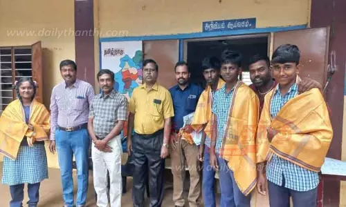 அரசு பள்ளியில் கண்தானம் விழிப்புணர்வு