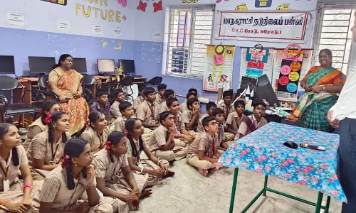 மாநகராட்சி பள்ளிக்கூடத்தில் போதைப்பொருள் ஒழிப்பு குறித்த விழிப்புணர்வு நிகழ்ச்சி