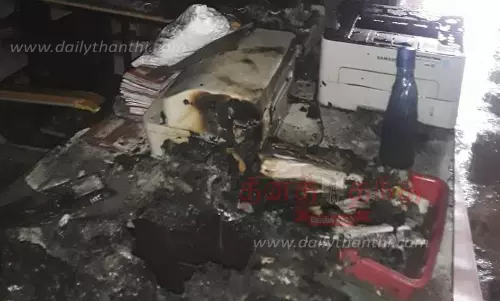 வடபாதிமங்கலம் தபால் நிலையத்தில் தீ விபத்து