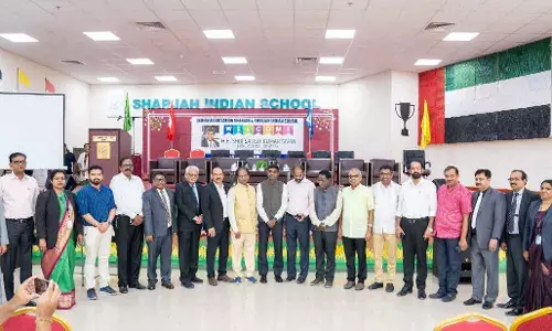 சார்ஜா இந்திய பள்ளிக்கூடத்தில்; புதிய துணைத் தூதர் சதீஷ் குமார் சிவனுக்கு சிறப்பான வரவேற்பு