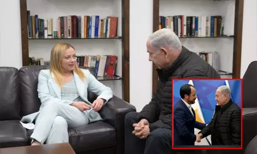 இஸ்ரேலுக்கு பெருகுகிறது ஆதரவு; நெதன்யாகுவுடன் இத்தாலி, சைப்ரஸ் தலைவர்கள் சந்திப்பு