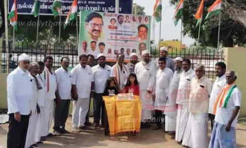 தமிழக காங்கிரஸ் கமிட்டி தலைவர் கே.எஸ்.அழகிரி பிறந்தநாள் விழா