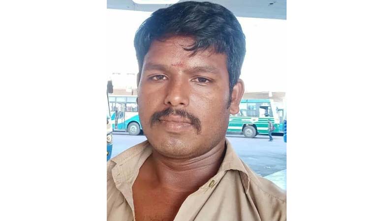 லாரி மோதி அரசு பஸ் டிரைவர் பலி- பொதுமக்கள் சாலை மறியல்