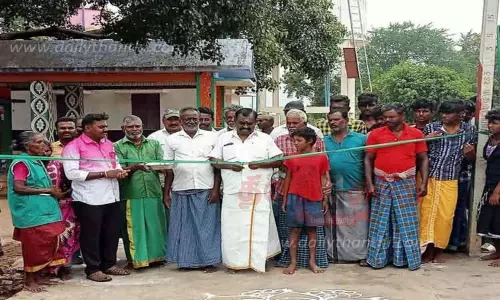 ரூ.9.10 லட்சத்தில் சிமெண்டு சாலை திறப்பு