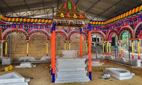 நாமக்கல் ஆஞ்சநேயர் கோவில் கும்பாபிஷேக விழா: யாக சாலை அமைக்கும் பணி நிறைவு 30-ந் தேதி பூஜை தொடங்குகிறது