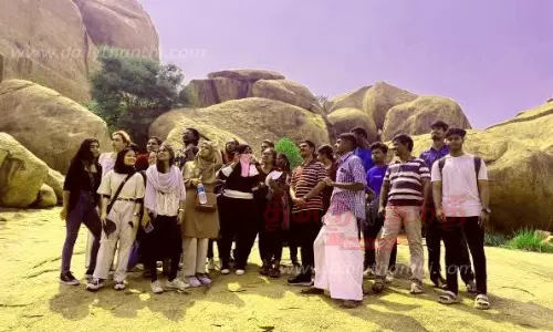 அரிட்டாபட்டி பல்லுயிர் பாரம்பரிய தலத்தை மலேசிய மாணவர்கள் பார்வையிட்டனர்