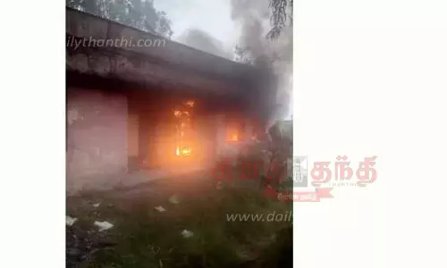 கால்நடை மருத்துவமனை வளாகத்தில் தீ விபத்து கால்நடை மருத்துவமனை வளாகத்தில் தீ விபத்து