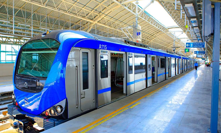நீல வழித்தடத்தில் 20 நிமிட இடைவெளியில் மெட்ரோ ரெயில்கள் இயக்கம்