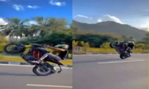 பொதுமக்களை அச்சுறுத்தும் வகையில் பைக் சாகசம் - நடவடிக்கை எடுக்க சமூக ஆர்வலர்கள் கோரிக்கை