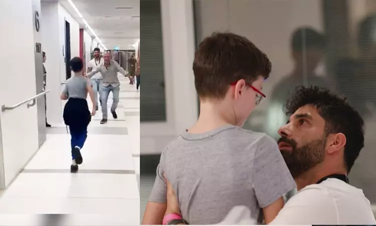 ஹமாஸ் பிடியில் இருந்து விடுதலையான இஸ்ரேல் சிறுவன்: தந்தையை பார்த்ததும் கட்டியணைத்து மகிழ்ச்சி - வைரல் வீடியோ ஹமாஸ் பிடியில் இருந்து விடுதலையான இஸ்ரேல் சிறுவன்: தந்தையை பார்த்ததும் கட்டியணைத்து மகிழ்ச்சி - வைரல் வீடியோ