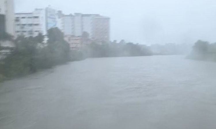 சென்னையில் விடாது பெய்யும் கனமழை... அடையாறில் கரை புரண்டு ஓடும் வெள்ளம்