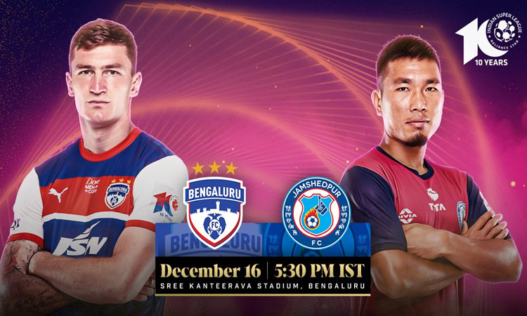 ஐ.எஸ்.எல். கால்பந்து தொடர்; பெங்களூரு - ஜாம்ஷெட்பூர் அணிகள் இன்று மோதல்..!