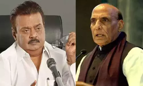 தே.மு.தி.க. தலைவர் விஜயகாந்த் மறைவு - பாதுகாப்புத்துறை மந்திரி ராஜ்நாத் சிங் இரங்கல்