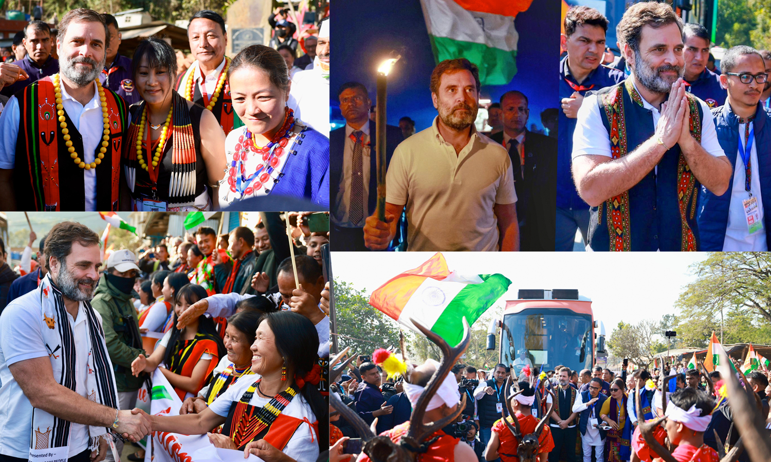 ஒற்றுமை யாத்திரையின் போது  ராகுல் காந்தியை கண்டு மகிழ்ந்த மணிப்பூர் மக்கள்..!