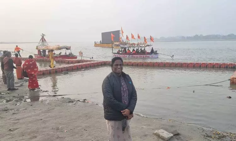 உற்சாக வெள்ளத்தில் கரை புரளும் சரயு நதி உற்சாக வெள்ளத்தில் கரை புரளும் சரயு நதி