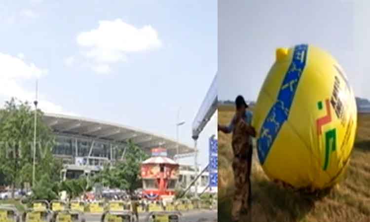 ஓடுபாதை அருகே விழுந்த ராட்சத பலூன் - சென்னை விமான நிலையத்தில் பரபரப்பு