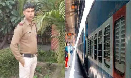 எதிர்பாராமல் துப்பாக்கி வெடித்து.. போலீஸ்காரர் பலி: ரெயில் பயணி காயம் எதிர்பாராமல் துப்பாக்கி வெடித்து.. போலீஸ்காரர் பலி: ரெயில் பயணி காயம்