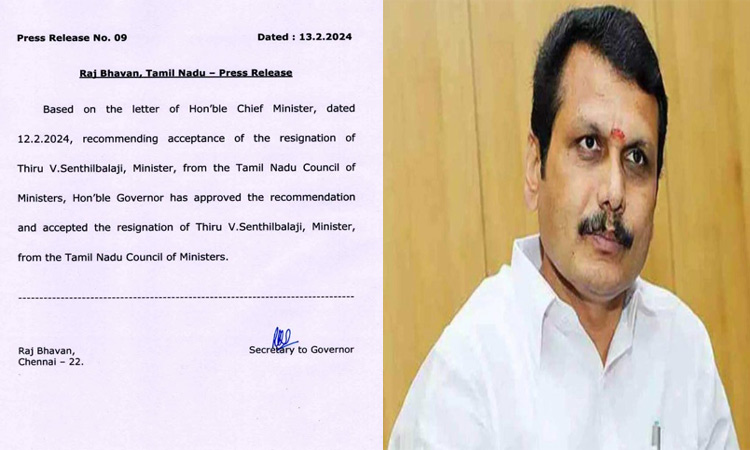 செந்தில் பாலாஜியின் ராஜினாமாவை ஏற்றார் கவர்னர் ஆர்.என்.ரவி